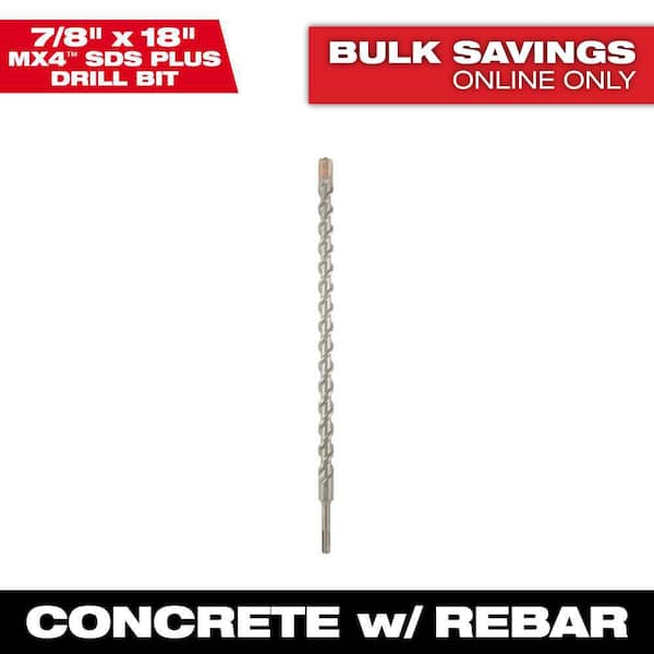 Milwaukee MX4 SDS-Plus 7/8 in. x 18 in. 4-Cutter Carbide Drill Bit