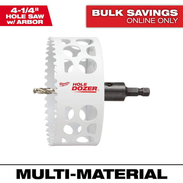 Milwaukee 4-1/4 in. HOLE DOZER Bi-Metal Hole Saw with Arbor