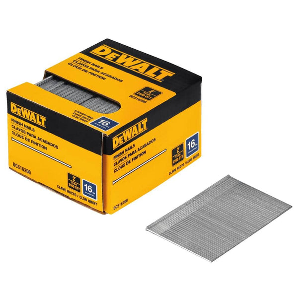DEWALT 16-Gauge 2-Inch Straight Finish Nails (2500-Pack)