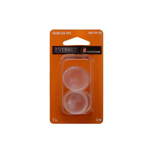 46212 "1"" LEG TIP CLEAR 4PK"