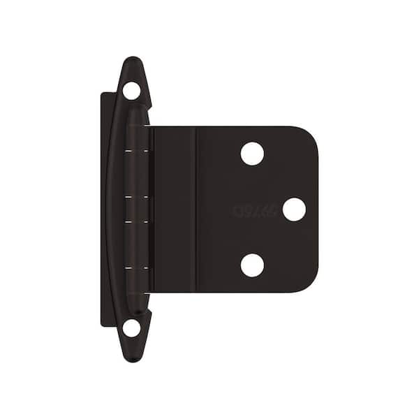BPR3417ORB "Oil-Rubbed Bronze 3/8 in. (10 mm) Inset Non Self-Closing, Face Mount Cabinet Hinge (2-Pack)"