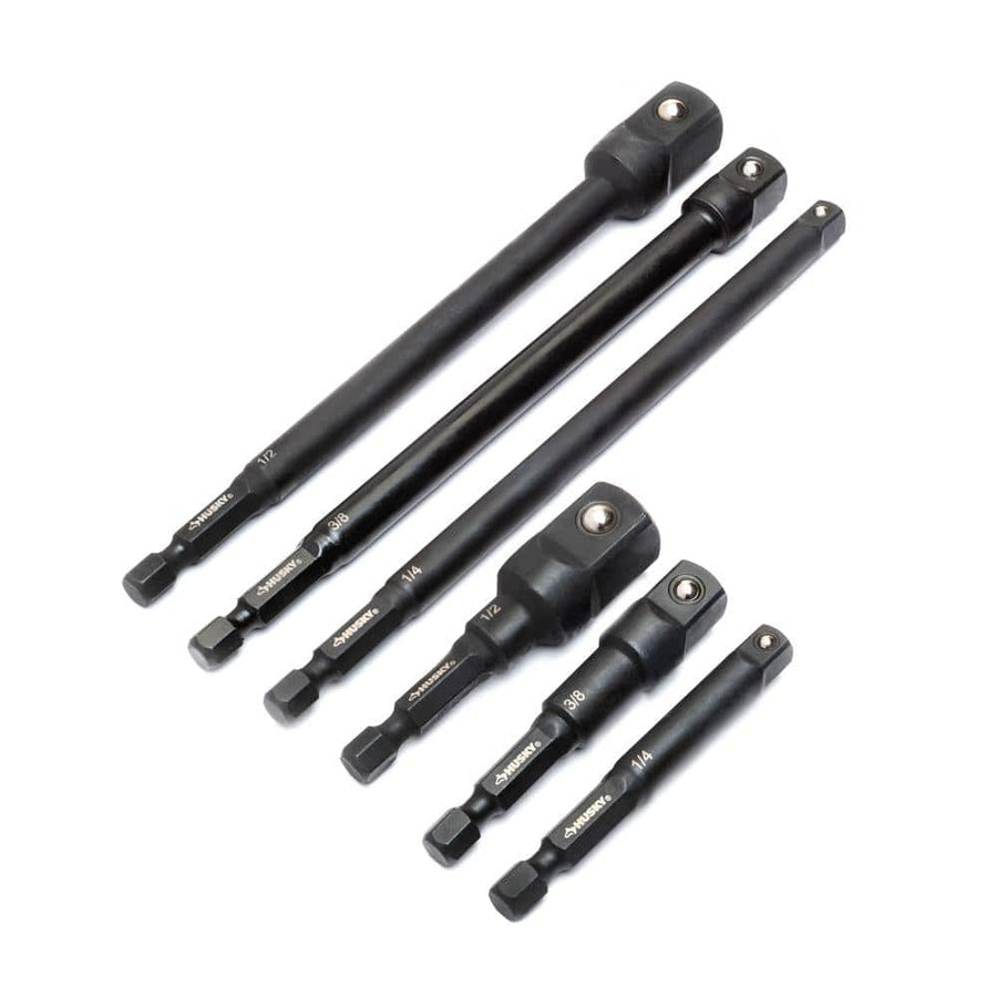 Husky HISKDRAPT6PC 1/4 in. Drive Impact Driver Socket Adapter Set (6-Piece)