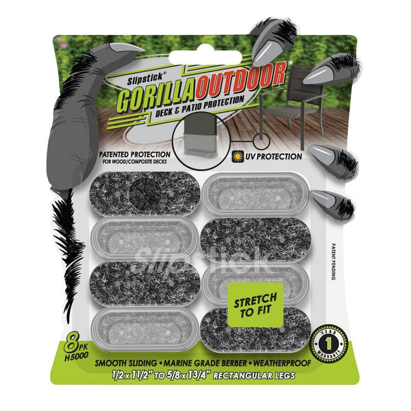Gorilla Outdoor Clear Sleeve Rectangular Small Floor Protection Pads (8-Pack)