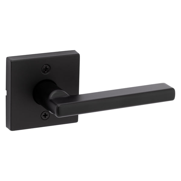 Kwikset Hollis Matte Black Square Half-Dummy Door Lever