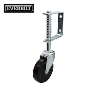Everbilt 4-Inch Black Hard Rubber and Steel Swivel Gate Caster