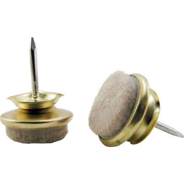 Shepherd Hardware 1-inch Round Nail-On Felt Swivel Furniture Glides, 4-Pack