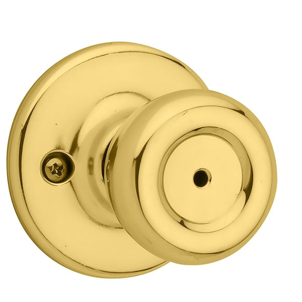 Kwikset Tylo Polished Brass Bed/Bath Privacy Door Knob