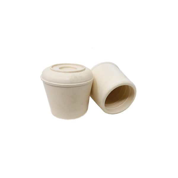 Everbilt 1-1/2 in. White Rubber Leg Tips (2-Pack)