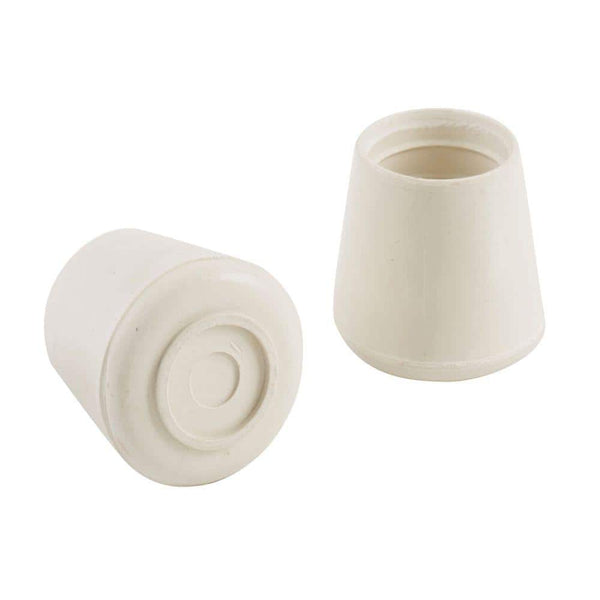 Shepherd Hardware 1-1/8 in. White Rubber Leg Tips (4-Pack)