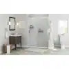 Passage 60 in. W x 32 in. L x 72 in. H 4-Piece Glue Up Laminate Alcove Shower Wall Surround in Serene Marble