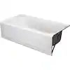Aloha 60 in. x 30 in. Alcove Soaking Bathtub with Right Drain in White