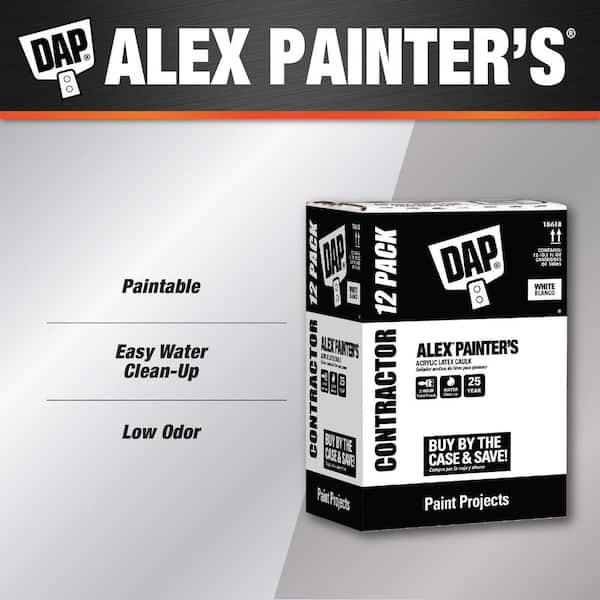Alex Painter's 10.1 oz. White All-Purpose Acrylic Latex Caulk (Contractor 12-Pack)